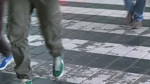 Pedestrian crossing Video stock 147667229