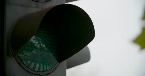 Pedestrian Crossing Green Light Stock Footage 141221789