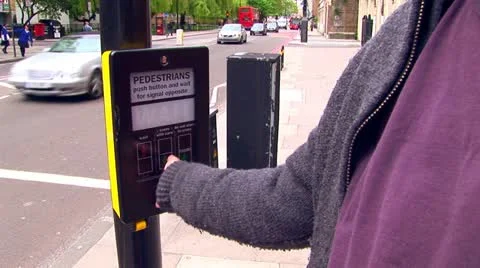 Pedestrian Crossing Indicator Stock Footage 10892913
