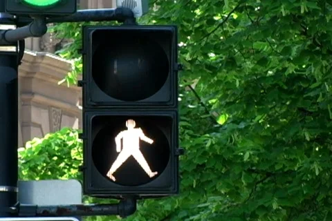 Pedestrian Crossing Lights Video stock 137260