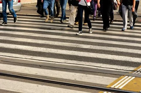Pedestrian crossing Stock Photos