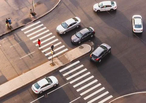 Pedestrian crossing Stock Photos