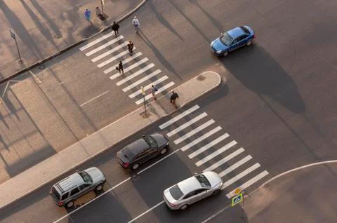 Pedestrian crossing Stock Photos