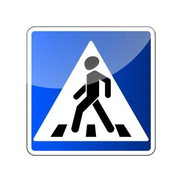 Pedestrian crossing sign 스톡 일러스트