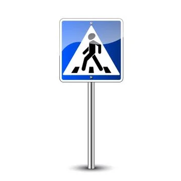 Pedestrian crossing sign 스톡 일러스트