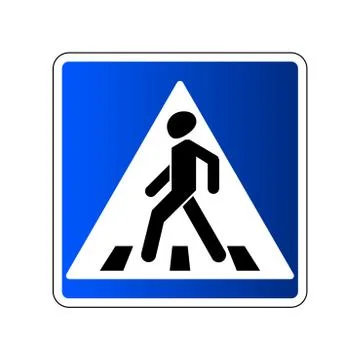 Pedestrian crossing sign 스톡 일러스트