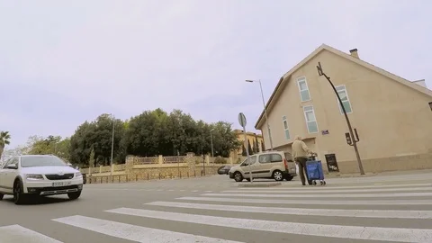 Pedestrian Crossing Timelapse Loop Stock Footage 91772248