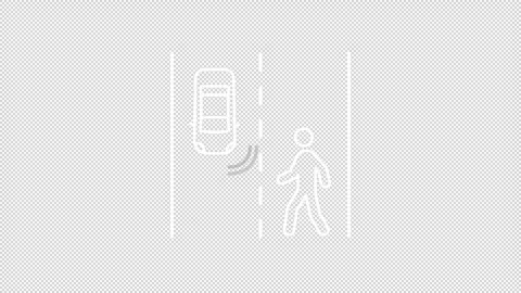 Pedestrian crossing white line animation Stock Footage 312199666