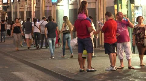 Pedestrian drinking water Video stock 12034946