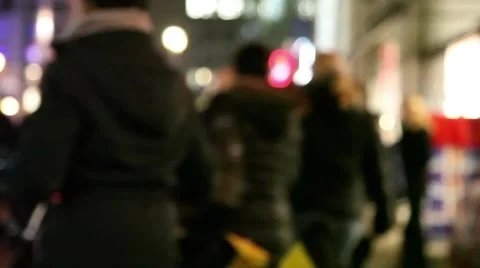 Pedestrian during shopping Stock-Footage 44388990