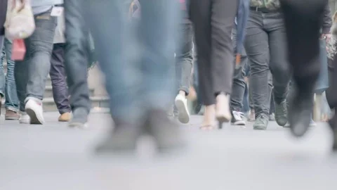 Pedestrian Feet Walking Video stock 76539735