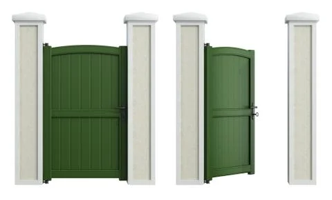 Pedestrian gate on white Stock Illustration