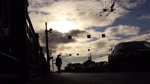 Pedestrian on the highway 库存影片 106096788