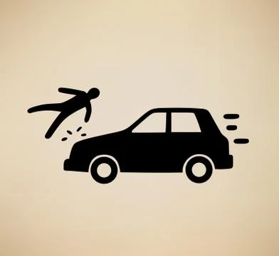 Pedestrian hit Ilustración de archivo