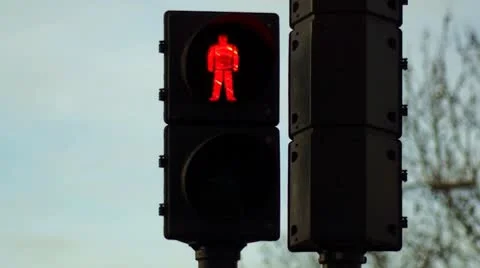 Pedestrian light Video stock 10608491