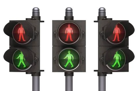 Pedestrian lights, artwork Stock Illustration