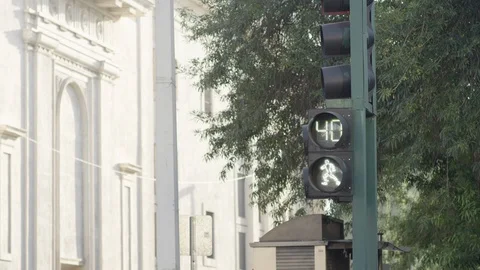 Pedestrian lights Stock Footage 120042012