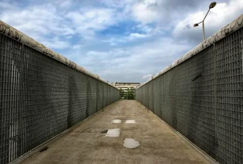 Pedestrian overpass Stock Photos