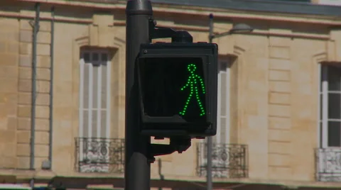 Pedestrian panel Changing from green to red 스톡 동영상 51139628