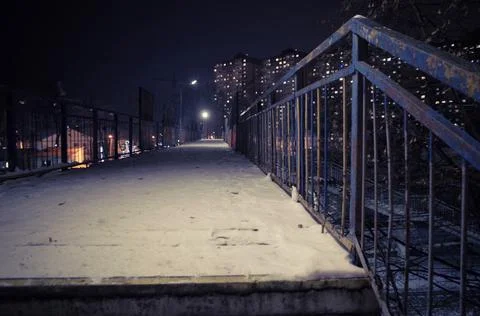 Pedestrian path On Bridge Stock Photos
