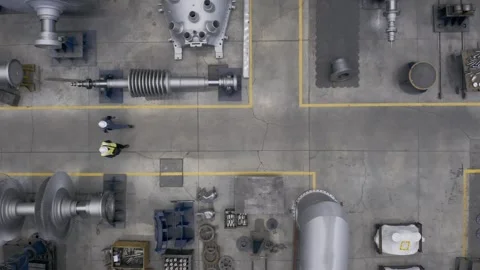 Pedestrian path in an industrial area Stock-Footage 294105224