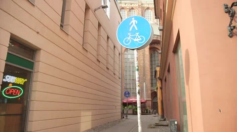 Pedestrian path symbols Stock Footage 41858417