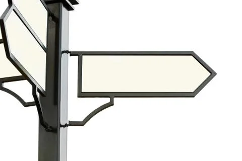 Pedestrian pathway panel Stock Photos