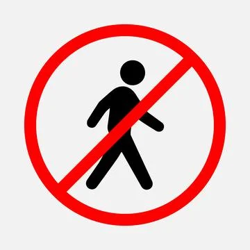 Pedestrian Prohibited Stock Illustration