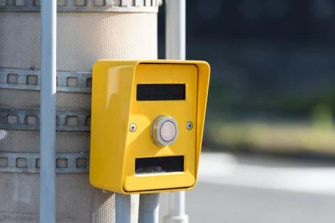 Pedestrian push button in Japan.  Stock Photos