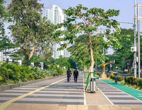 Pedestrian Roads Stock Photos