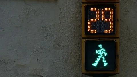 Pedestrian semaphore. Stock Footage 75440480