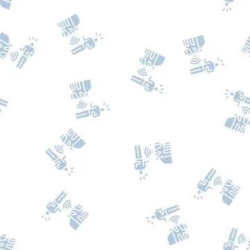 Pedestrian sensor glyph seamless pattern Stock Illustration