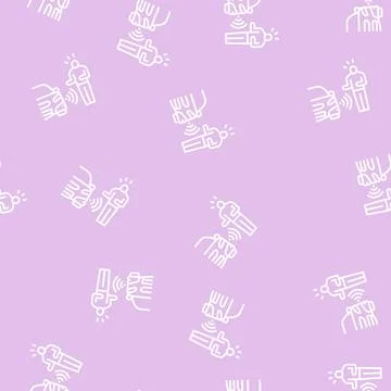 Pedestrian sensor line seamless pattern Stock Illustration