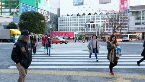 PEDESTRIAN IN SHIBUYA Video stock 84290763