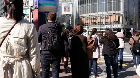 PEDESTRIAN IN SHIBUYA Stock Footage 84764311