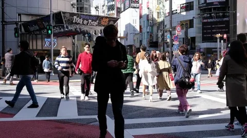 PEDESTRIAN IN SHIBUYA Stock Footage 84816495