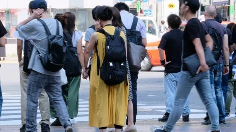 Pedestrian In Shibuya Video stock 94474923