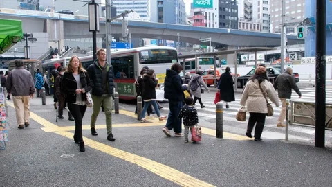 Pedestrian In Shibuya Stock Footage 103057799