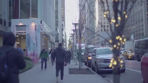 Pedestrian sidewalk Stock Footage 83715447