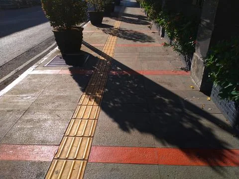 Pedestrian sidewalk Stock Photos