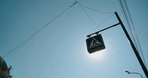 Pedestrian sign Stock Footage 159182277