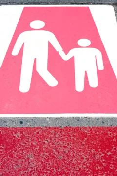 Pedestrian sign on the road Stock Photos