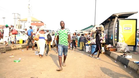 Pedestrian slow motion Stock Footage 124235925