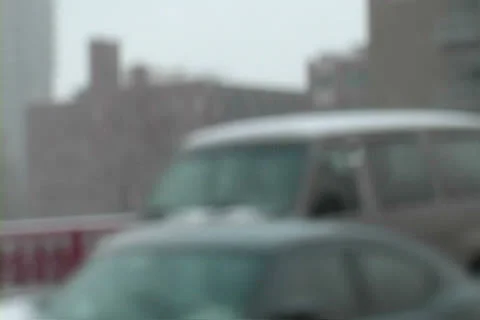 Pedestrian In The Snow Stock Footage 22618187