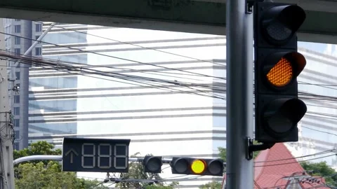 Pedestrian stoplight efficiently regulates pedestrian movement at crosswalks, Stock Footage 256737614