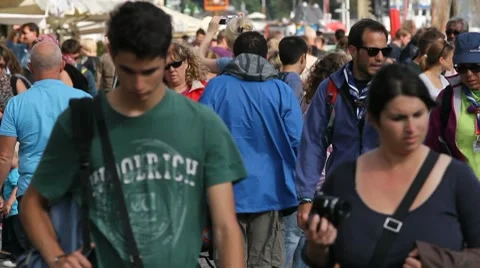 Pedestrian street Stock Footage 8518799