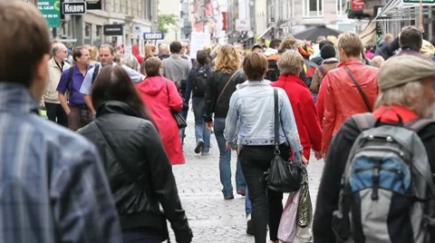 Pedestrian street Stock Footage 8682388