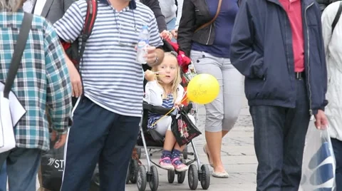 Pedestrian street Stock Footage 8682485