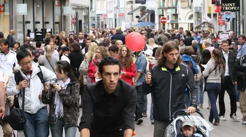 Pedestrian street Stock Footage 8682492