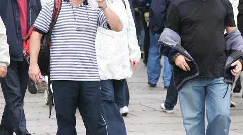 Pedestrian street Stock Footage 8682509